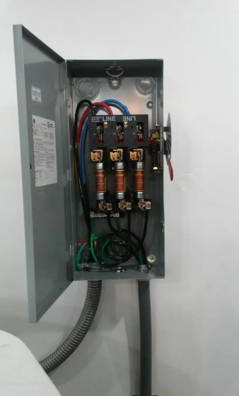 Three-phase disconnect switch installed for Electrical Wiring & Rewiring in Woodstock